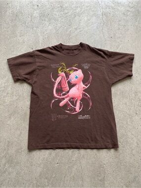 Y2K Bootleg Mew Monster Energy Drink Brown Graphic T-Shirt